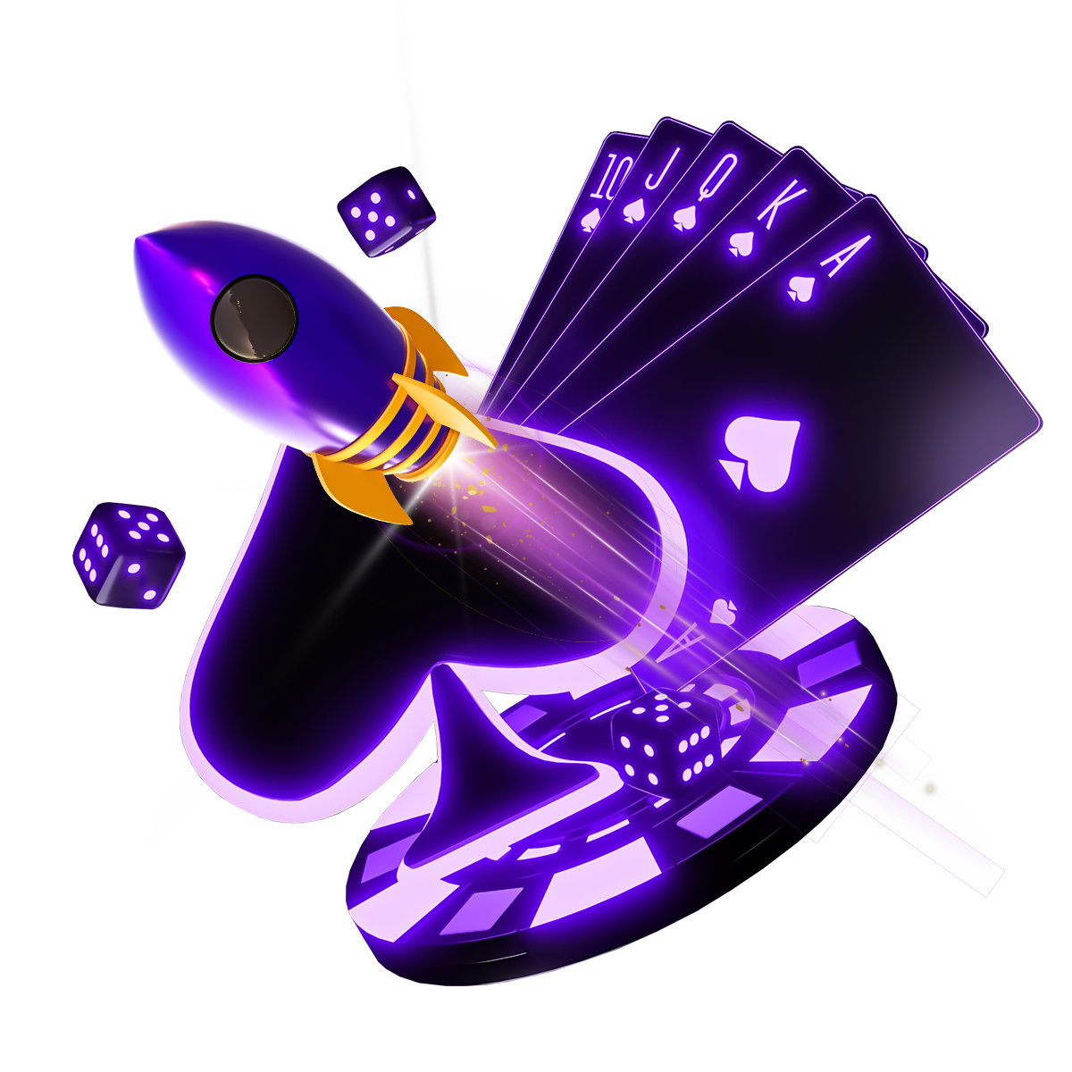 Casino chips and dice